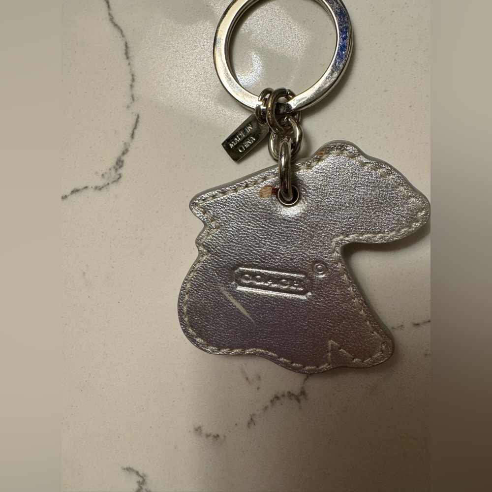 Coach Polar Limited Edition Polar Bear in Scarf Patent Leather Keychain - Picture 6 of 6